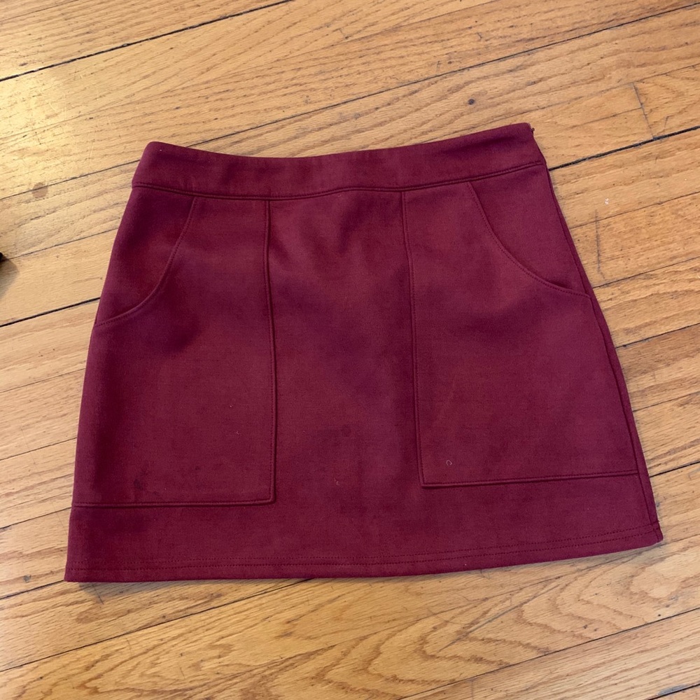 Crimson mini skirt